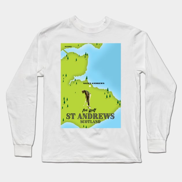 For Golf - St Andrews Scotland Long Sleeve T-Shirt by nickemporium1